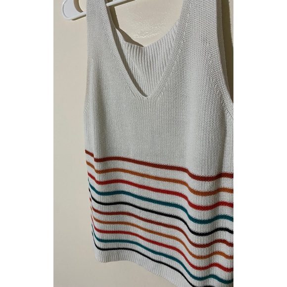 Colorful striped knitted tank L - Picture 3 of 6
